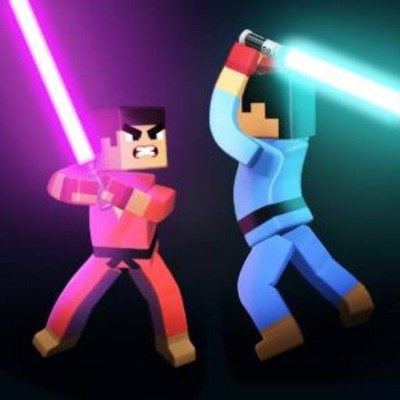 3D Block Gladiator Sword Draw